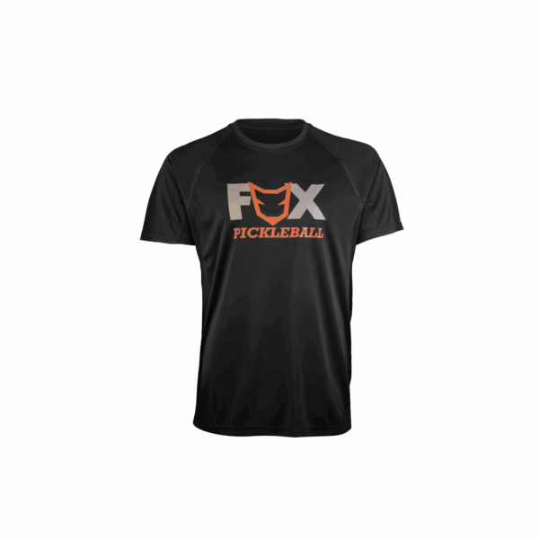 Fox Pickleball Black Front Orange Logo