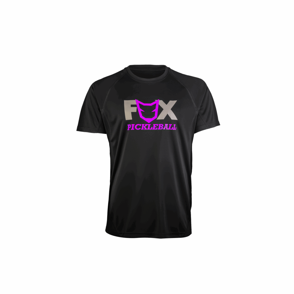 Fox Pickleball Black Back Pink Logo