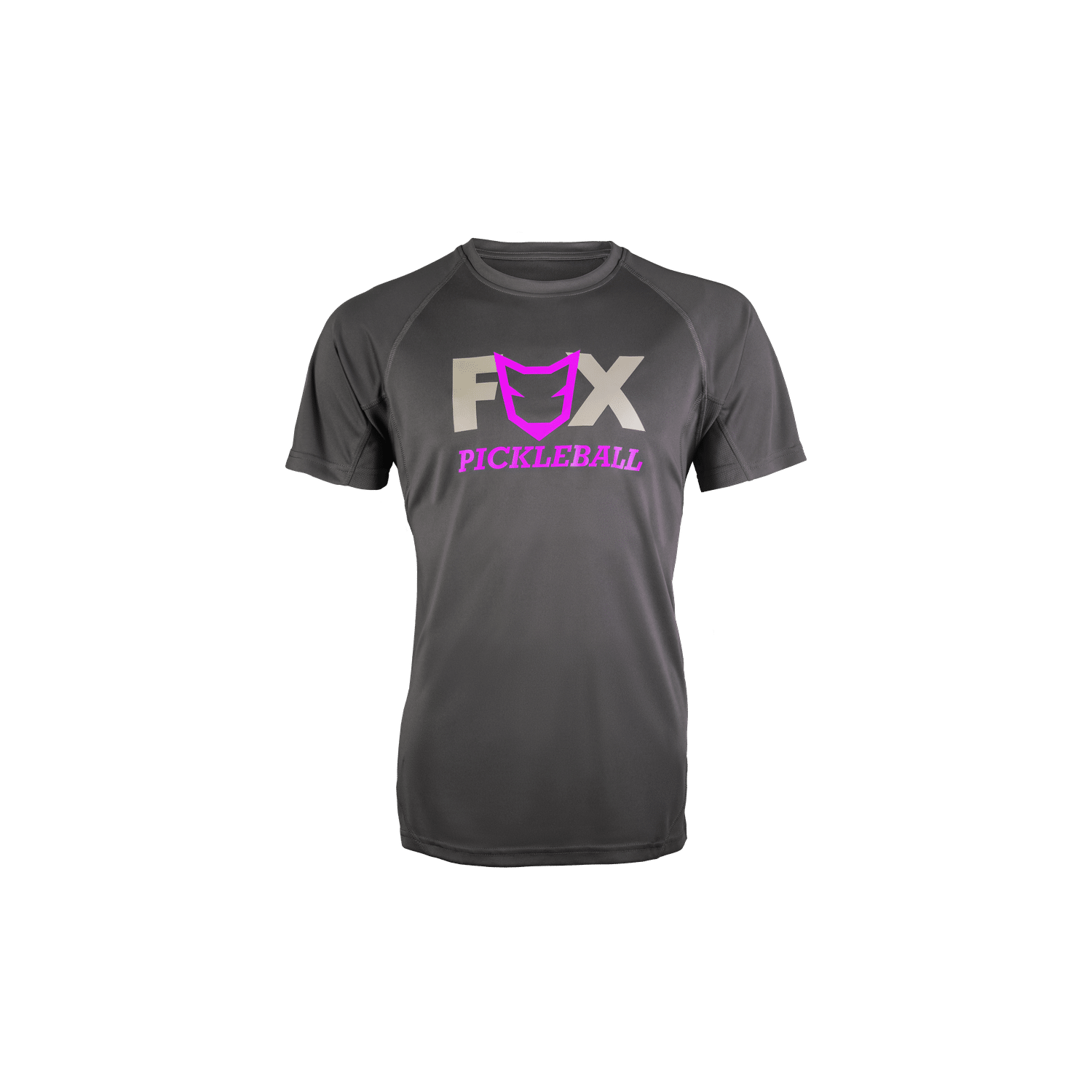 Fox Pickleball Grey Back Pink Logo
