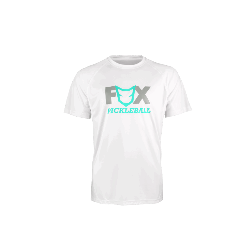 Fox Pickleball White Back Teal Logo