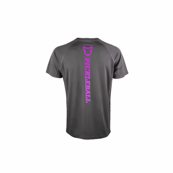Fox Pickleball Grey Back Pink Logo